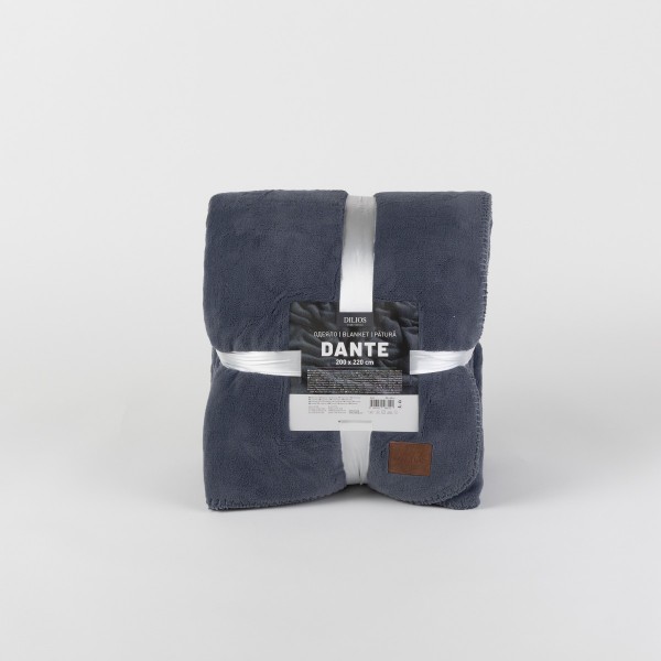 Лксозно поларено одеяло ДАНТЕ 140/200 см синьо