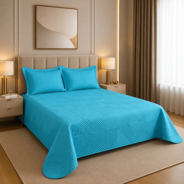 Шалте за единично легло или диван Куин тюркоаз 160/220 см