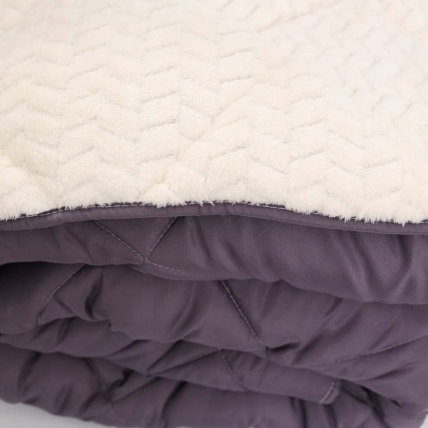 Зимна олекотена завивка шерпа за спалня 200/210 см Коузи индиго