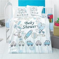 Бебешки спален комплект за момче BABY SHOWER 100% памук