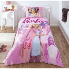 Детски спален комплект ранфорс BARBIE PINK POWER