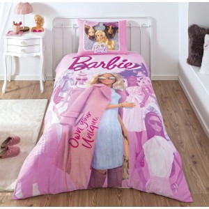 Детски спален комплект ранфорс BARBIE PINK POWER