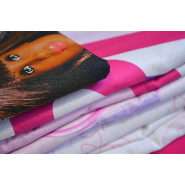 Детски спален комплект ранфорс BARBIE PINK POWER