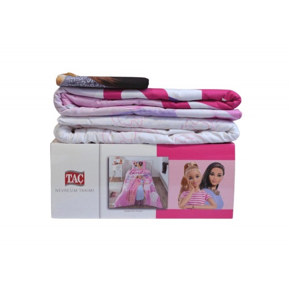 Детски спален комплект ранфорс BARBIE PINK POWER