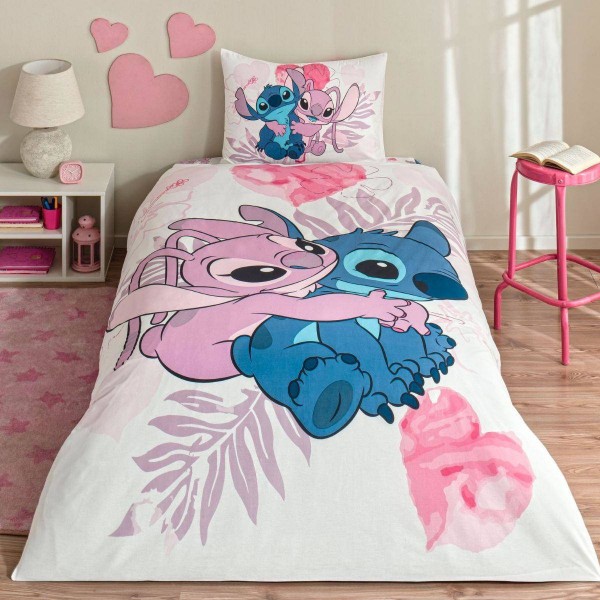 Единичен детски спален комплект Lilo & Stitch 100% памук