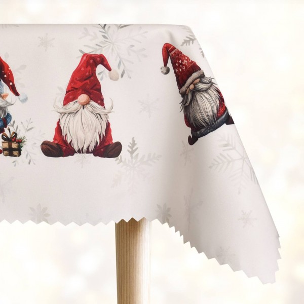 Коледна покривка за маса 150/200 см джуджета