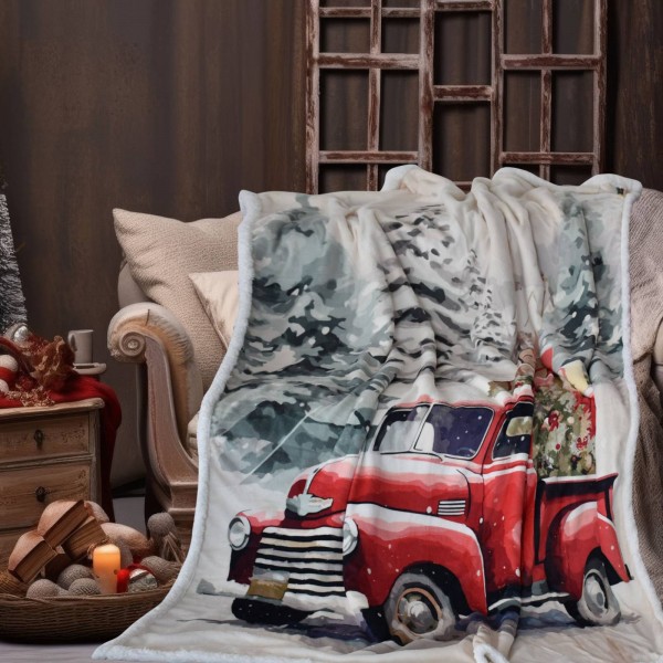 Коледно одеяло шерпа 150/200 см Кола