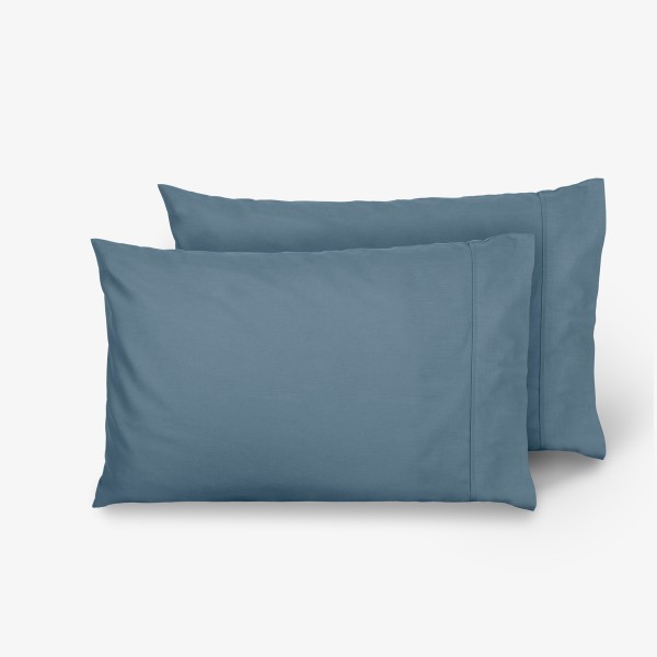 Комплект две калъфки за възглавница 50/70 см НЮАНСИ Син, 100% памук ранфорс