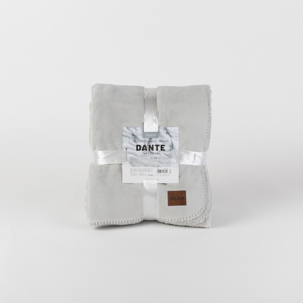 Лксозно поларено одеяло ДАНТЕ 140/200 см сиво