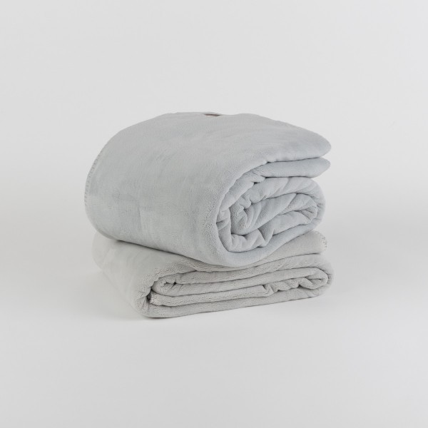 Лксозно поларено одеяло ДАНТЕ 140/200 см сиво