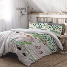 Коледен спален комплект за спалня Елен, 100% памук