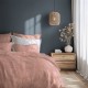 Комплект за единично легло Розов пясък от две части, плик и калъфка, 100% памучен сатен