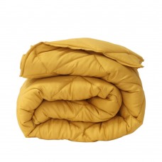 Зимна олекотена завивка за единично легло 150/210 см Елинор горчица