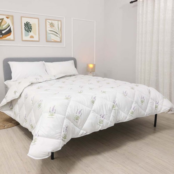 Зимна олекотена завивка за спалня 200/210 см Лавандула