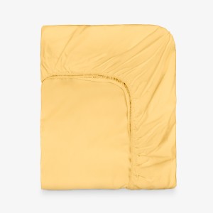 Чаршаф с ластик за матрак 120/200/30 см НЮАНСИ Жълт, 100% памук ранфорс