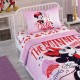 Детски спален комплект с покривало за легло MINNIE MOUSE PINK HEART - DISNEY