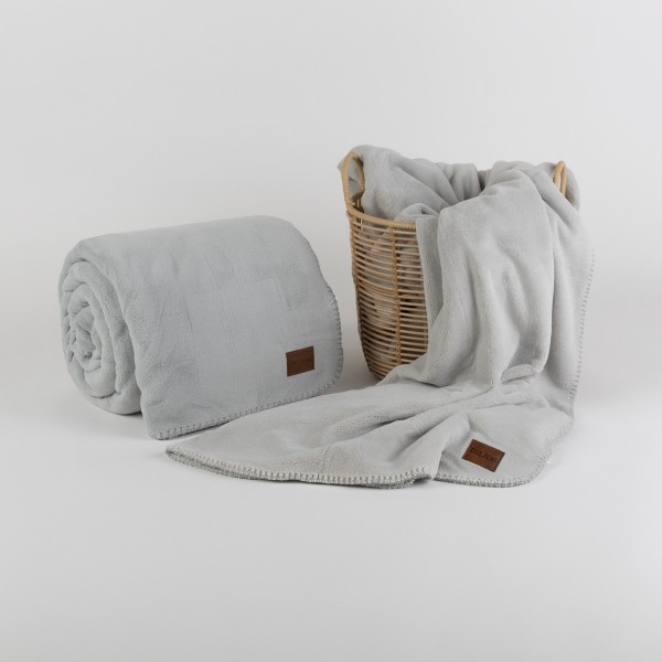 Лксозно поларено одеяло ДАНТЕ 200/220 см сиво