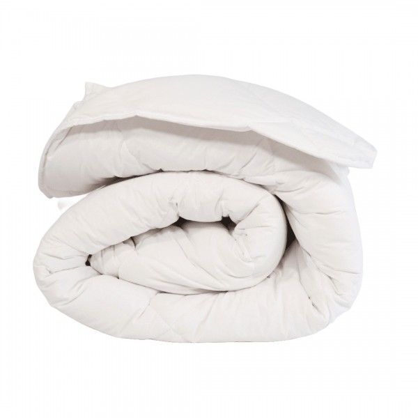 Памучна лятна олекотена завивка за единично легло 150/210 см Париж бяла