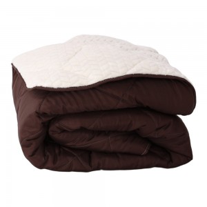 Зимна олекотена завивка шерпа за единично легло 150/210 см Коузи мока