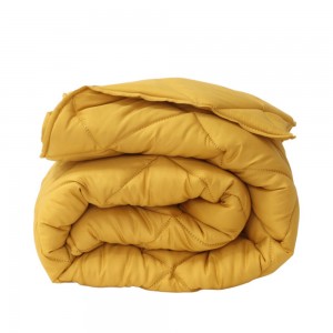 Зимна олекотена завивка за спалня 200/210 см Елинор горчица