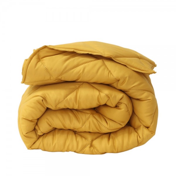 Зимна олекотена завивка за спалня 200/210 см Елинор горчица